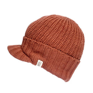 Merino Wool Fillmore Cap Visor with a ribbed brim isolated on a white background.