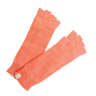 A pair of orange Long Legacy Handwarmers on a white background.