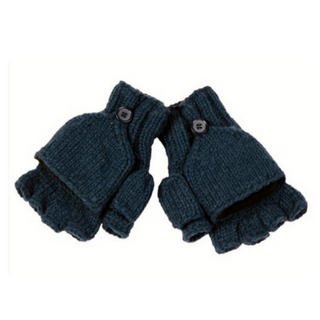 An important pair of Fingerless Gloves with Button Flap and Fleece Lining on a white background.