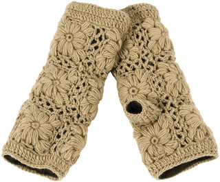 Flower Crochet Handwarmers2
