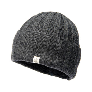The north face Ribbed Beanie in charcoal.