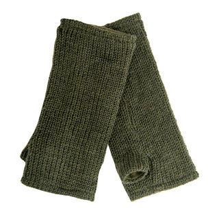 A pair of Solid Hand Warmers with Fleece Lining on a white background, made from sustainable farming materials.