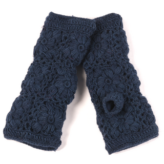 A pair of Flower Crochet Handwarmers optimized for SEO with carefully selected keywords in the product description.