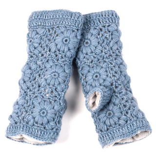 Flower Crochet Handwarmers2
