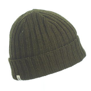 A green Clyde Rib Fold Cap on a white background.