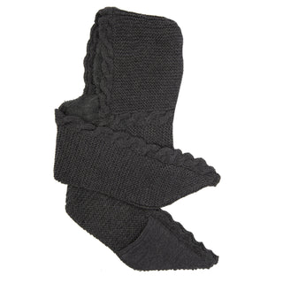 A black 2 pocket scarf hood.