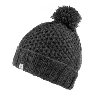 A handmade Rutland Beanie with a pom pom.