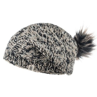 A Bedford Slouch hat with a faux fur pom pom.