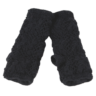 A stylish pair of Flower Crochet Handwarmers designed to keep your hands warm in the cold weather. Ideal for both fashion and practicality, these handwarmers are a must-have accessory for your winter wardrobe. Perfect