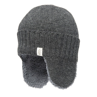 A Rib Band Earflap hat with a fur lining, designed for optimal SEO product description.
