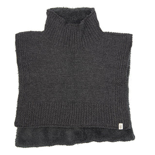 A sleeveless, charcoal-gray merino wool Square Bib laid flat against a white background.
