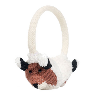 A hand-knit, sheep-shaped purse with a cream-colored strap, featuring a brown face and black and white details, lined with Polyester Sherpa.