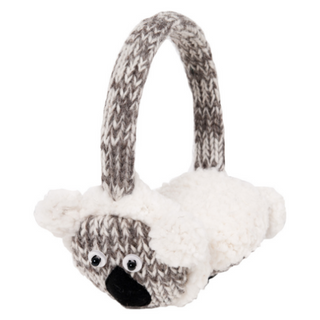 Hand-knit Koala Earmuffs.