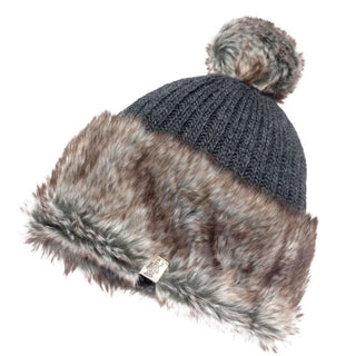 Dakota Cap with Faux Fur Band and Pom