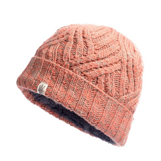 The Journey Rib Fold Beanie women's handknit wool cable knit beanie.