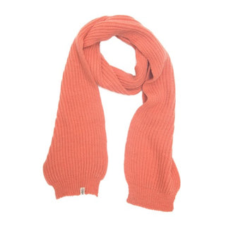 A handmade Coral Laurent Scarf on a white background.
