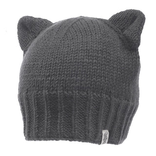 A handmade knit Kitty ear hat.