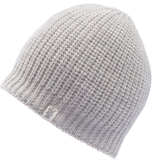The Cardigan knit beanie hat in grey.