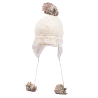 Paris earflap with poms