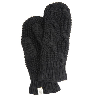 A pair of Side Cable Knit Mittens from Nepal.