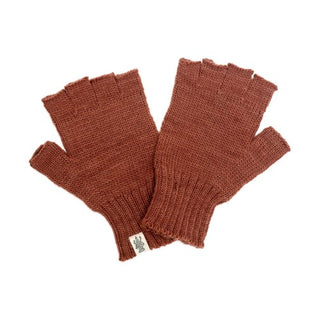 Striped and Solid Fingerless Gloves