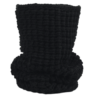 A black Popcorn Snood displayed against a white background.