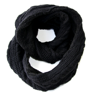 A handmade Trinitas Sherpa Lined Infinity Scarf on a white background.