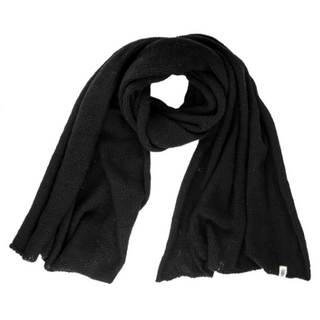 A black Air Wrap Scarf on a white background.