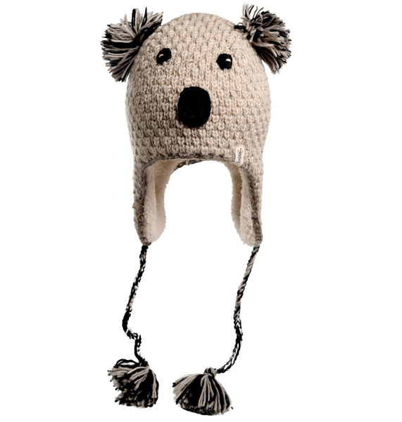 Crochet Koala Hat - 100% Wool Koala Hat – nirvannadesigns