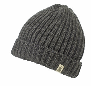 A Barrow Rib Beanie with a white label and fleece lining.