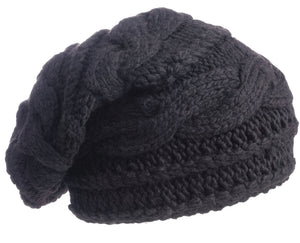 Hand Knit Triple Braid Cable Slouch