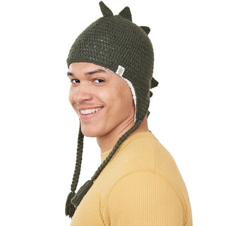 A young man wearing a DinoTail hat.