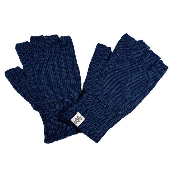 Striped and Solid Fingerless Gloves, Wool Gloves for Women and Men