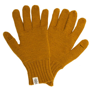 A pair of yellow Merino Wool, McCarren Gloves.