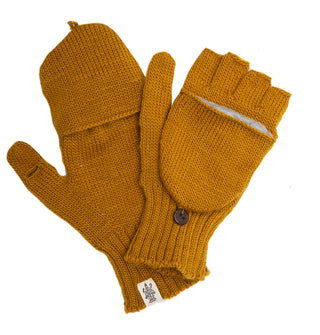 A pair of Bryant Fingerless Gloves with Flap designed with natural ingredients for anti-aging skincare, set against a white background.