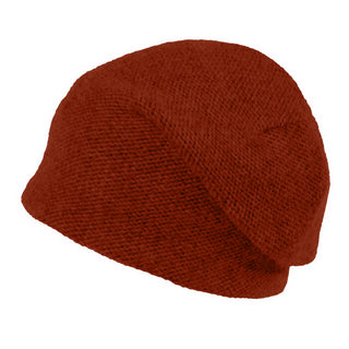 The Depp Slouch is a plain, textured, dark red slouchy beanie winter hat showcased against a white background.