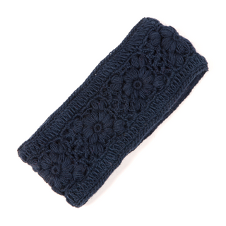 A handmade Crochet Headband- SOLIDS in navy.