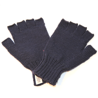Striped and Solid Fingerless Gloves