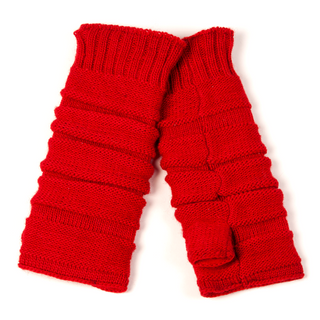 A pair of Reverse Step Handwarmers on a white background, handmade in Nepal.