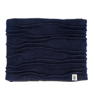 Branch Out Neckwarmer with ribbed texture and a small logo tag on the lower right side, displayed on a white background.