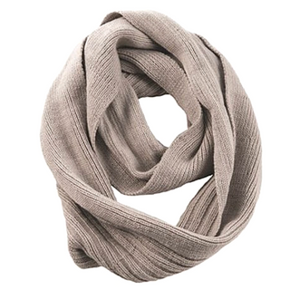 Double Ribbed Wide Infinity Scarf