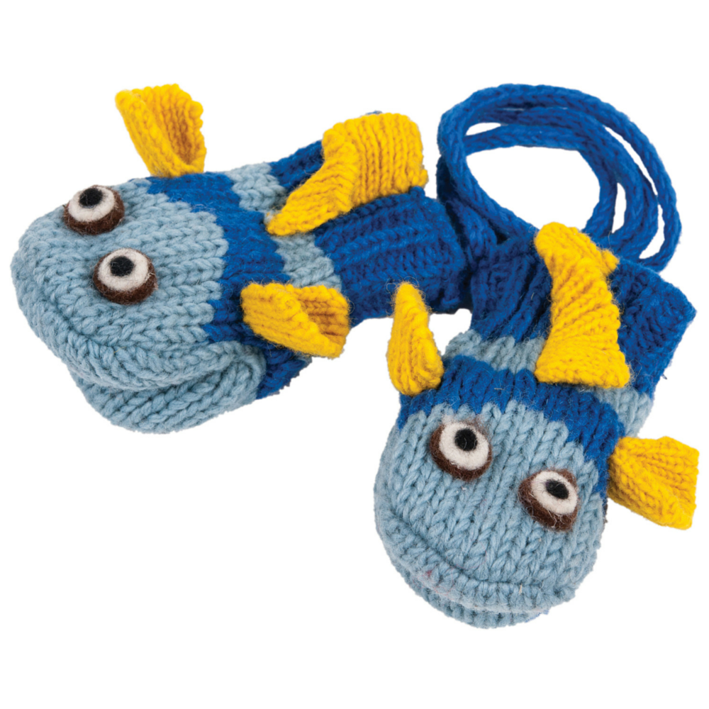 Fish Mittens - 100% Wool Mittens – nirvannadesigns