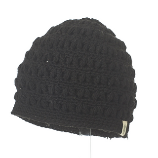 A black, Good Vibes Beanie displayed against a white background.