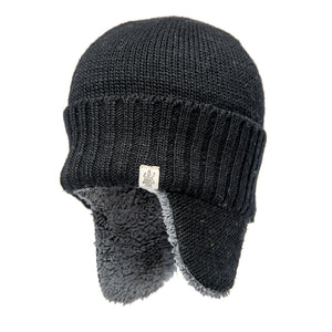 Hand Loom Rib Band Earflap Hat